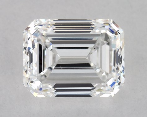 GIA 1.00 Carat E-VS2 Very Good Cut Emerald Natural Diamond