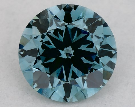IGI 0.44 Carat Fancy Vivid Blue-VS2 Round Cut Lab-Grown Diamond