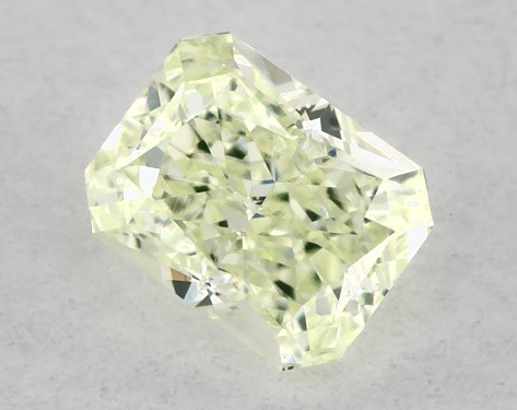 GIA 0.30 Carat Fancy Yellow Green-VS2 Radiant Cut Diamond