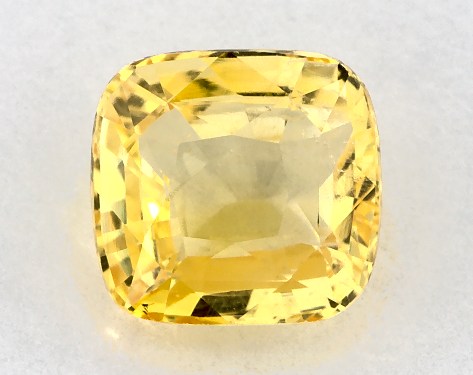 2.05 Carat Cushion Natural Yellow Sapphire