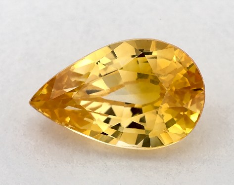 2.03 Carat Pear Natural Yellow Sapphire