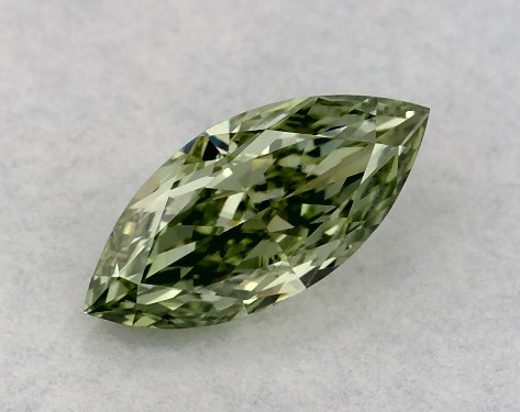 IGI 0.39 Carat Fancy Vivid Green-VS1 Marquise Cut Lab-Grown Diamond