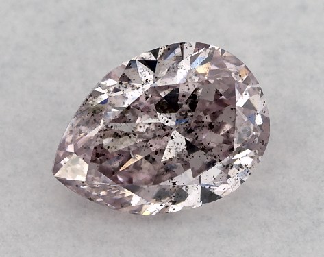 GIA 0.51 Carat Fancy Pink Purple-SI2 Pear Shaped Diamond