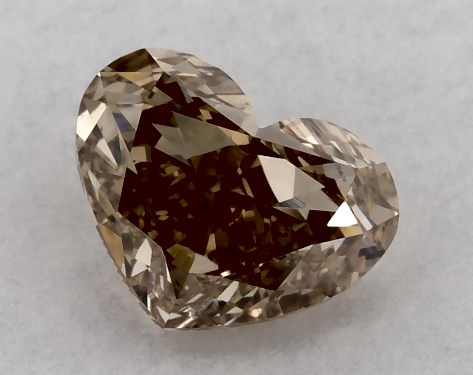 GIA 0.91 Carat Fancy Yellowish Brown-VS1 Heart Shaped Diamond