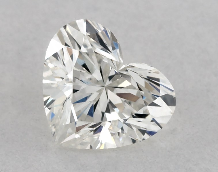 0.51 carat heart diamond, H SI1
