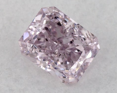 GIA 0.27 Carat Fancy Pink Purple-SI2 Radiant Cut Diamond