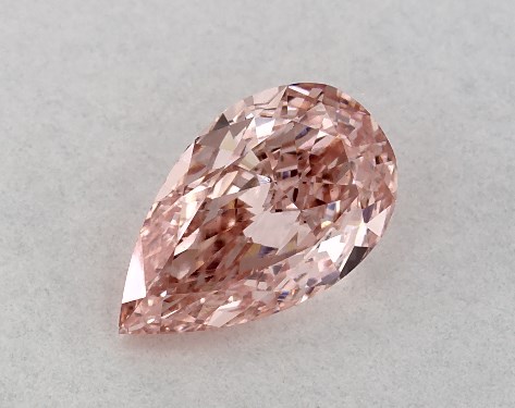 IGI 0.52 Carat Fancy Vivid Pink-VS1 Pear Shaped Lab-Grown Diamond