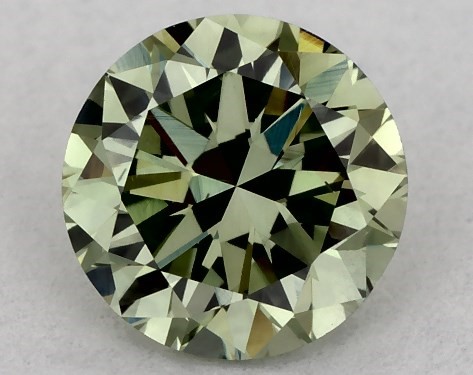 IGI 0.56 Carat Fancy Vivid Green-VS1 Round Cut Lab-Grown Diamond