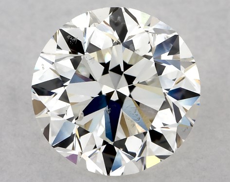 GIA 1.00 Carat H-SI1 Very Good Cut Round Natural Diamond