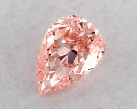 IGI 0.43 Carat Fancy Vivid Pink-VVS2 Pear Shaped Lab-Grown Diamond