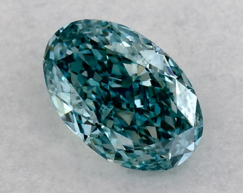IGI 0.32 Carat Fancy Vivid Greenish Blue-VS1 Oval Cut Lab-Grown Diamond
