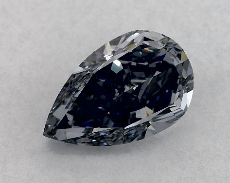 GIA 4.03 Carat Fancy Gray Blue-VS2 Pear Shaped Diamond