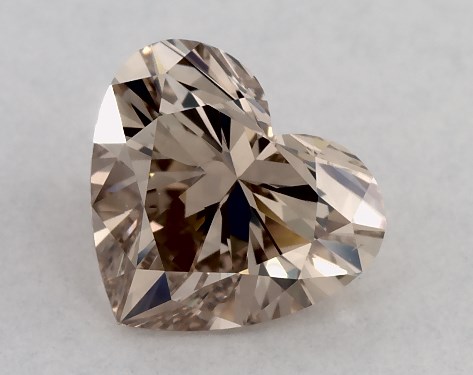 GIA 1.02 Carat Fancy Yellowish Brown-SI2 Heart Shaped Diamond