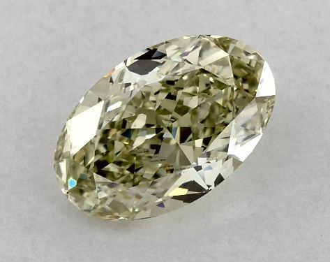GIA 1.41 Carat Fancy Grayish Yellowish Green-VS2 Oval Cut Diamond