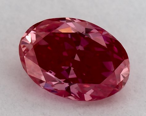 IGI 0.43 Carat Fancy Vivid Pink-VS1 Oval Cut Lab-Grown Diamond