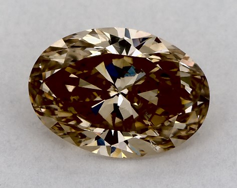 GIA 1.20 Carat Fancy Yellowish Brown-SI2 Oval Cut Diamond