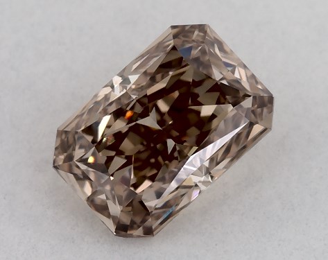 GIA 0.96 Carat Fancy Yellowish Brown-VS2 Radiant Cut Diamond