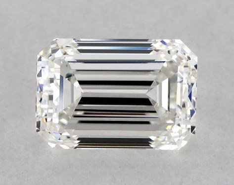 GIA 1.00 Carat H-VS1 Very Good Cut Emerald Diamond