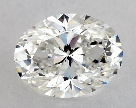 GIA 1.00 Carat H-VS2 Good Cut Oval Natural Diamond