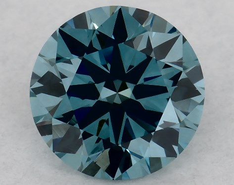 IGI 0.53 Carat Fancy Vivid Blue-VS1 Round Cut Lab-Grown Diamond