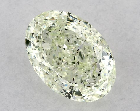 GIA 1.02 Carat Fancy Yellow Green-SI1 Oval Cut Diamond