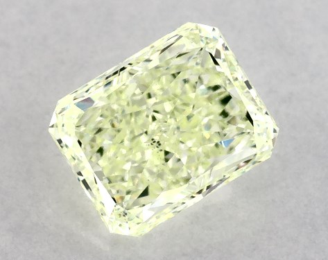 GIA 0.70 Carat Fancy Yellow Green-VS2 Radiant Cut Diamond