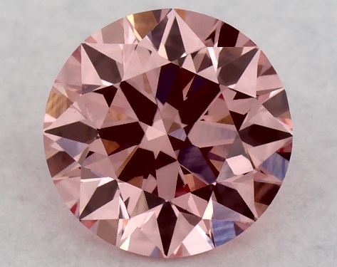 IGI 0.45 Carat Fancy Vivid Pink-VVS2 Round Cut Lab-Grown Diamond