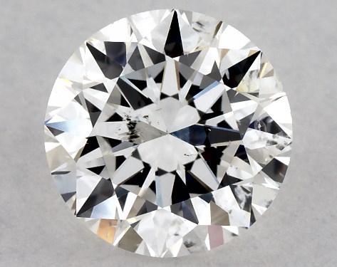 GIA 1.00 Carat H-SI2 Excellent Cut Round Diamond