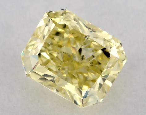 GIA 0.31 Carat Fancy Intense Yellow-SI1 Radiant Cut Natural Diamond