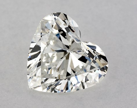 GIA 1.00 Carat H-VS1 Very Good Cut Heart Diamond