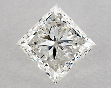 GIA 1.00 Carat H-VVS1 Very Good Cut Princess Natural Diamond