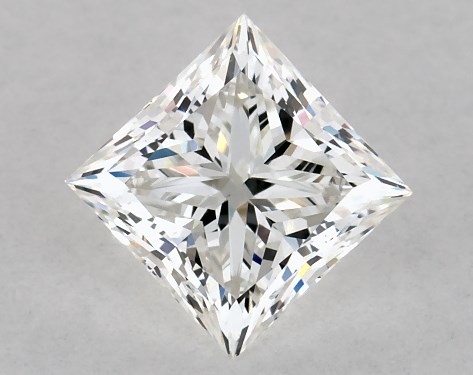 GIA 1.00 Carat H-VS2 Ideal Cut Princess Diamond