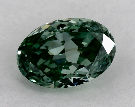 IGI 0.39 Carat Fancy Vivid Green-VS2 Oval Cut Lab-Grown Diamond