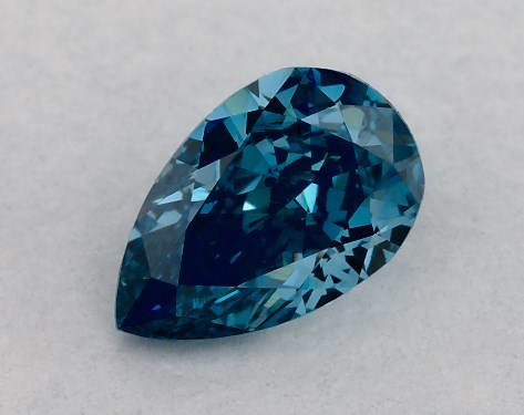 IGI 0.44 Carat Fancy Vivid Blue-VS1 Pear Shaped Lab-Grown Diamond
