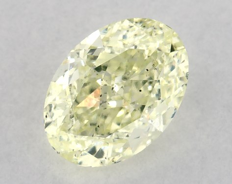 GIA 1.04 Carat Fancy Yellow Green-SI1 Oval Cut Natural Diamond