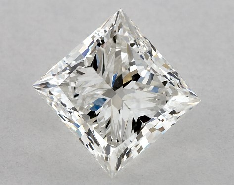 GIA 1.00 Carat H-VS1 Ideal Cut Princess Diamond