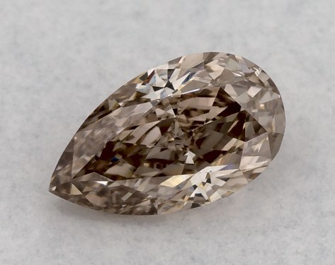 GIA 0.21 Carat Fancy Pinkish Brown-SI1 Pear Shaped Natural Diamond