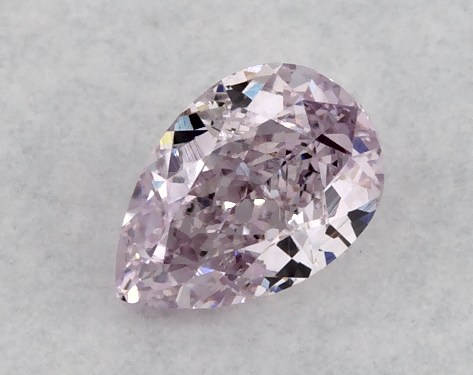 GIA 0.22 Carat Fancy Pink Purple-SI1 Pear Shaped Diamond