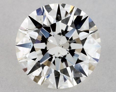 GIA 0.76 Carat H-SI1 Excellent Cut Round Diamond