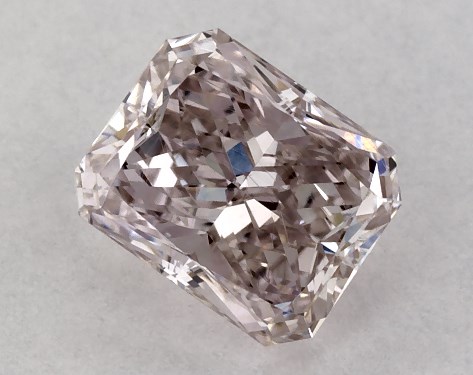 GIA 0.50 Carat Fancy Brownish Pink-SI1 Radiant Cut Diamond