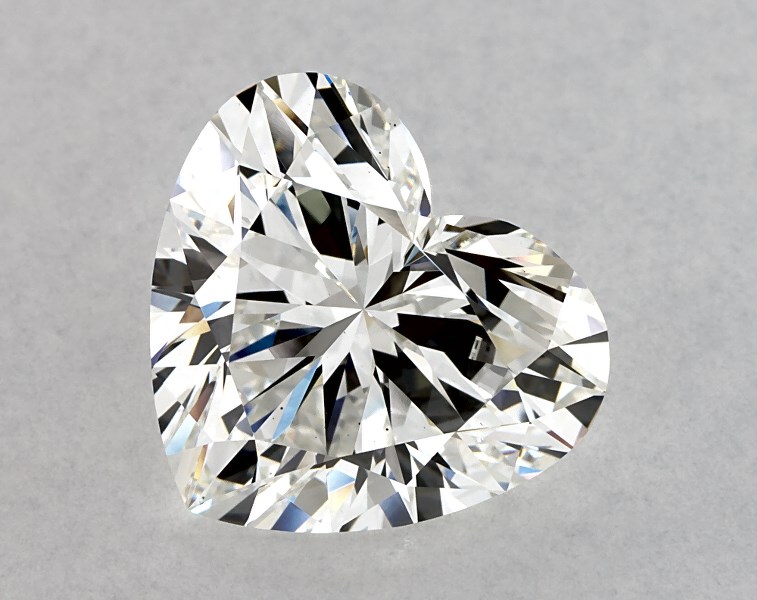 4.32 carat heart diamond, F VS1