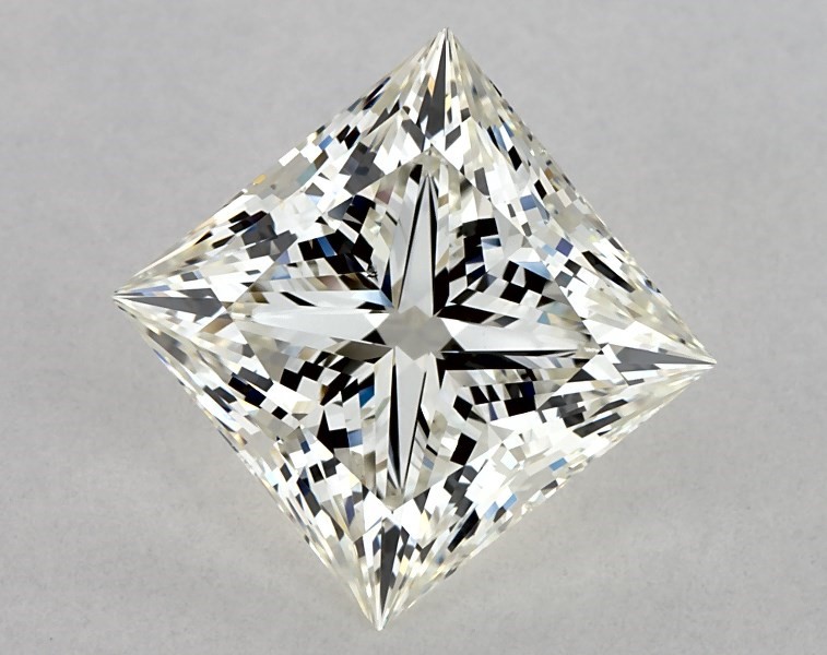 4.03 carat princess diamond, I SI1