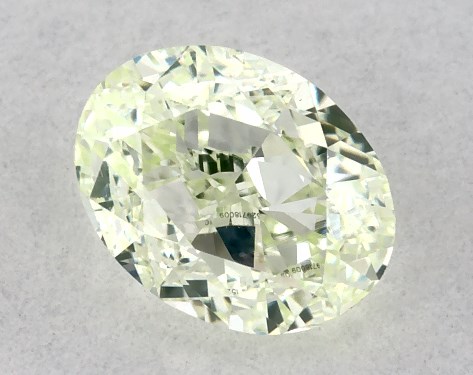 GIA 0.50 Carat Fancy Yellow Green-VS1 Oval Cut Natural Diamond