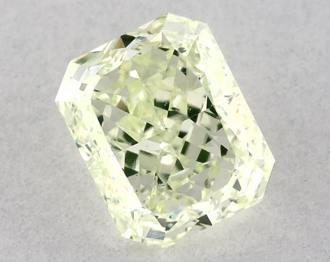 GIA 0.60 Carat Fancy Yellow Green-SI2 Radiant Cut Natural Diamond