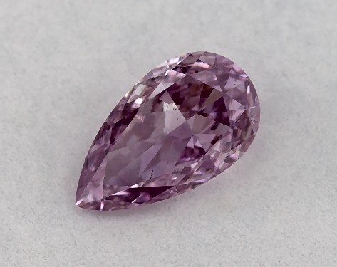 GIA 0.24 Carat Fancy Intense Pinkish Purple-SI2 Pear Shaped Diamond