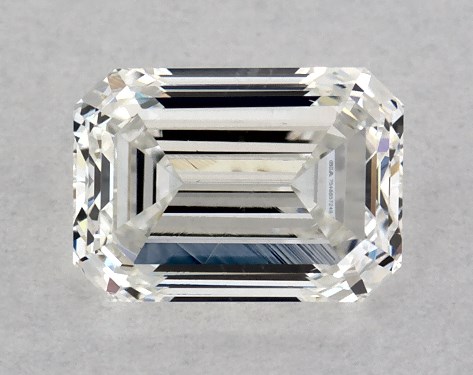 GIA 0.37 Carat H-SI1 Good Cut Emerald Diamond