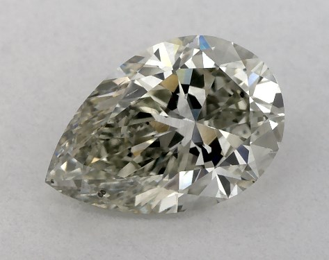 GIA 1.02 Carat Fancy Grayish Yellowish Green-SI1 Pear Shaped Diamond