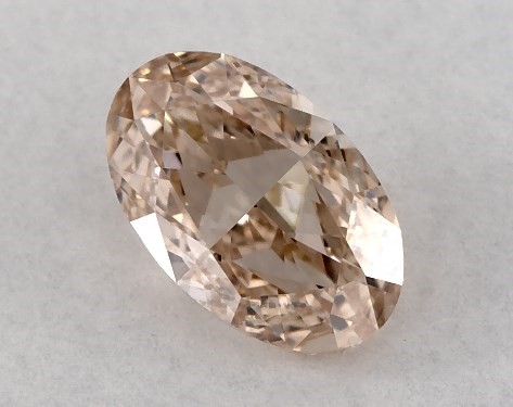 GIA 0.40 Carat Fancy Brown Orange-IF Oval Cut Diamond