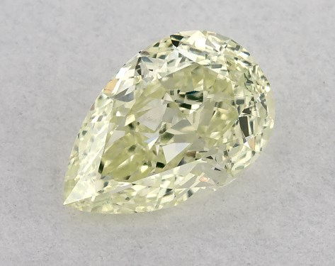 GIA 0.56 Carat Fancy Yellow Green-VS2 Pear Shaped Diamond