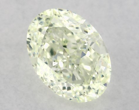 GIA 1.00 Carat Fancy Yellow Green-SI2 Oval Cut Diamond